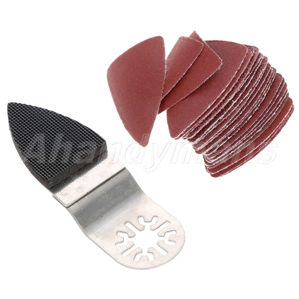 25pcs Oscillating MultiTool Sanding Paper with Finger Sanding Pads Set