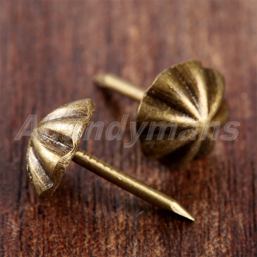 100PCS Upholstery Nails Hardware Sofa Door Furniture Studs Tacks Pins