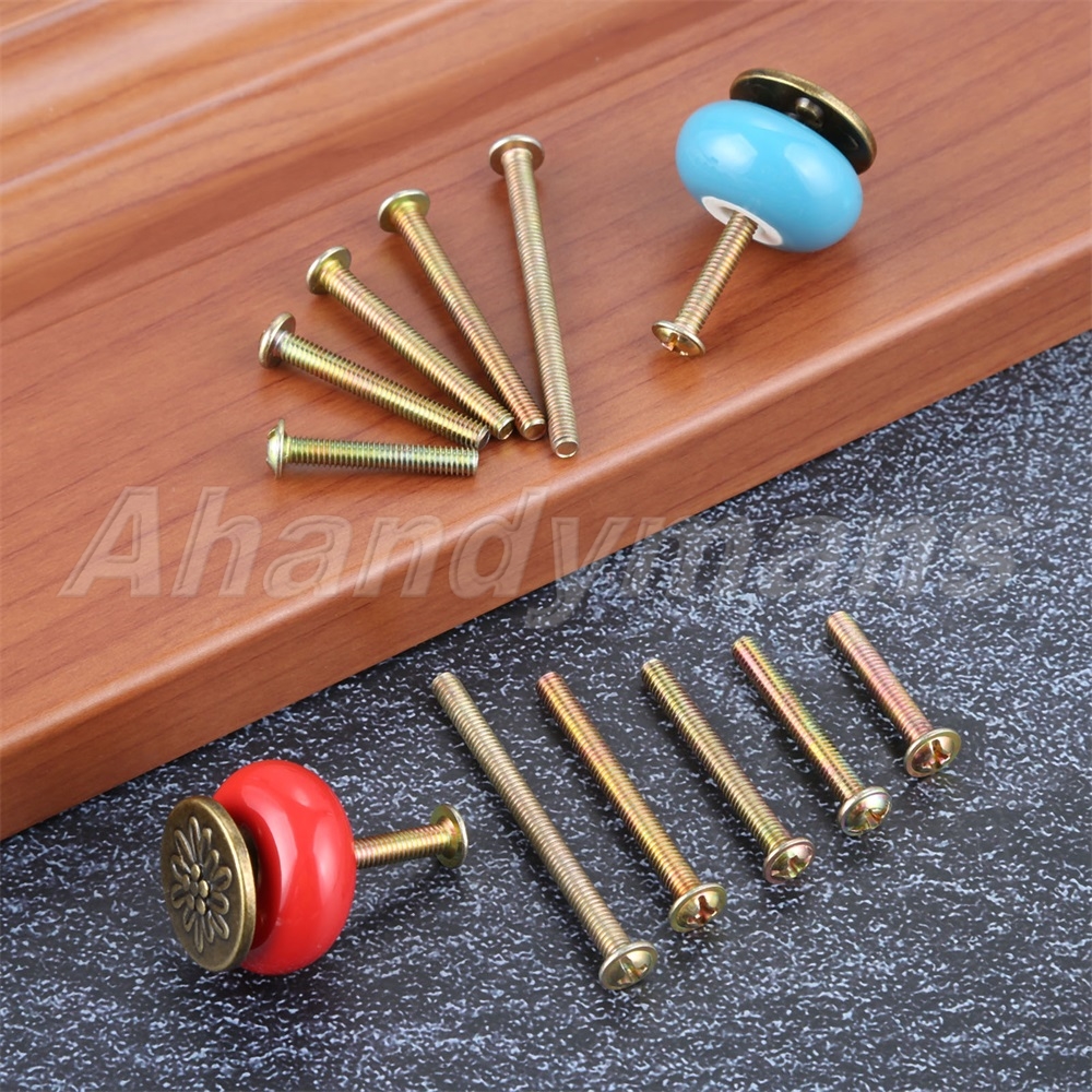 10Pcs M4 Threaded 2545mm Screws Kitchen Drawer Door Handle
