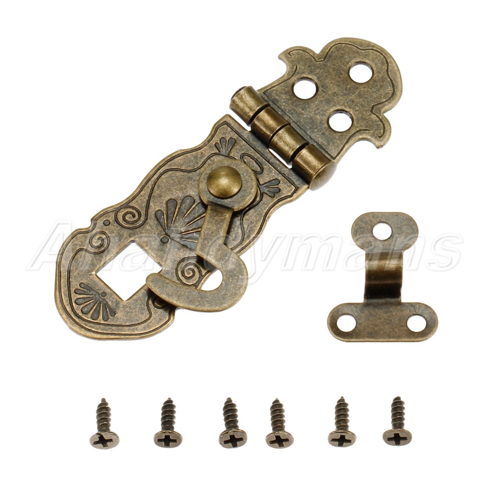Latch Clasp Retro Box Toggle Book Lock Buckle Bronze Tone Furniture