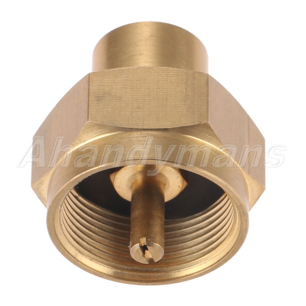 1pc 1LB Solid Brass Propane Gas Bottle Refill Adapter Connector 1/4