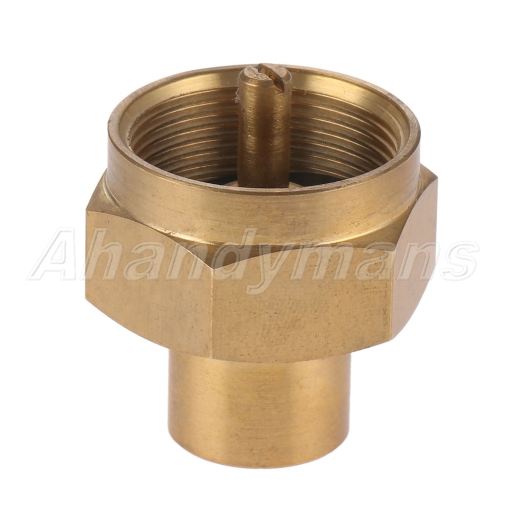 1pc 1LB Solid Brass Propane Gas Bottle Refill Adapter Connector 1/4