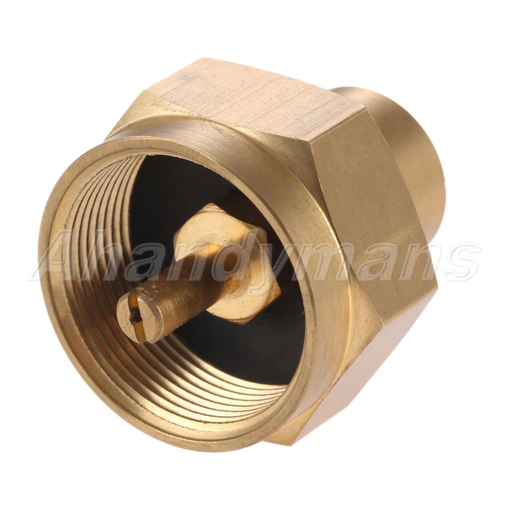 1pc 1LB Solid Brass Propane Gas Bottle Refill Adapter Connector 1/4
