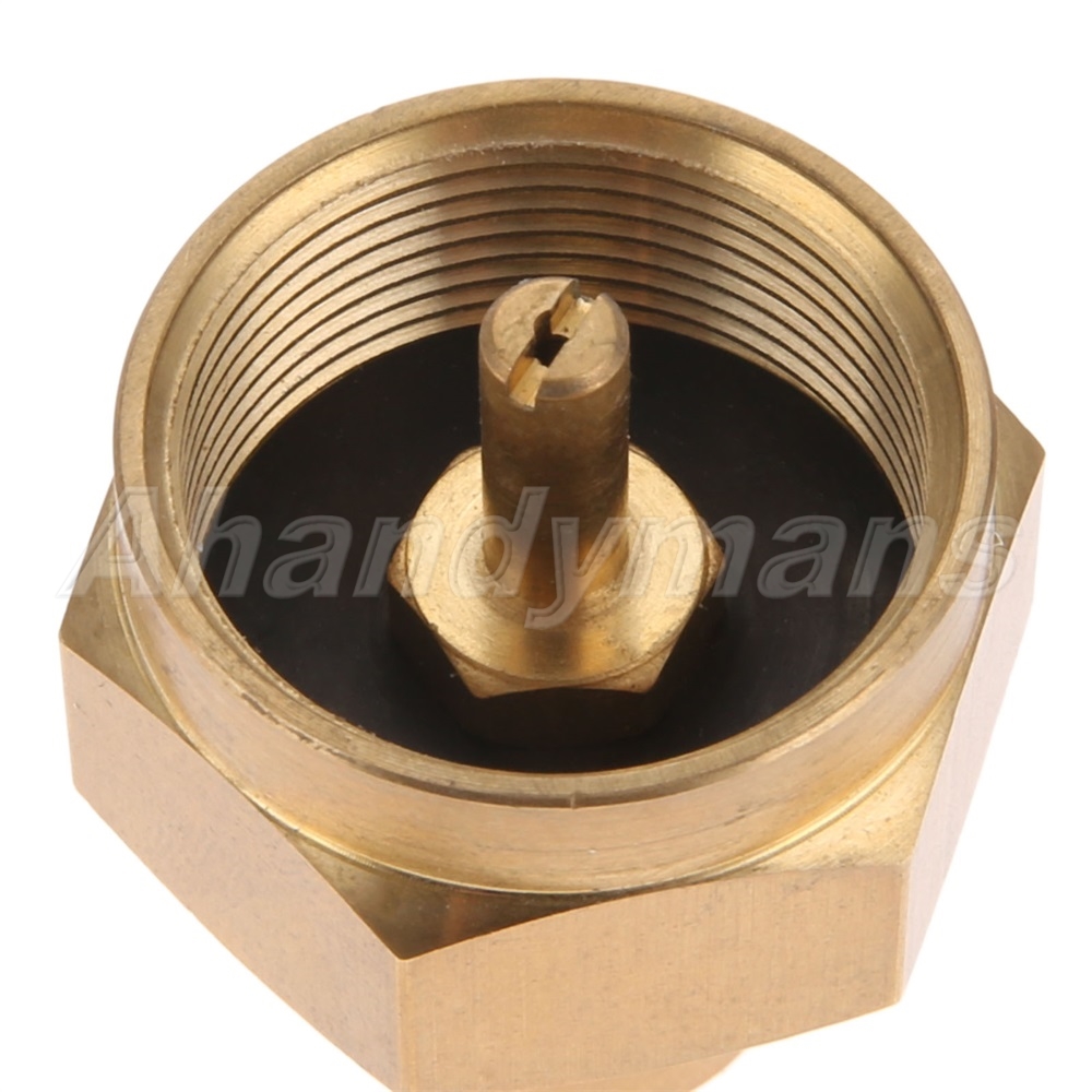 1pc 1LB Solid Brass Propane Gas Bottle Refill Adapter Connector 1/4