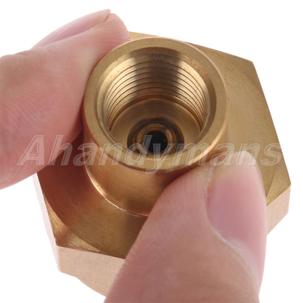 1pc 1LB Solid Brass Propane Gas Bottle Refill Adapter Connector 1/4